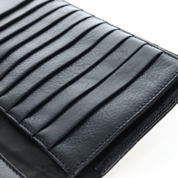 Chrome Hearts Wave Wallet Leather Black Auth mr2894SM