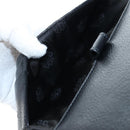 Chrome Hearts Wave Wallet Leather Black Auth mr2894SM-24