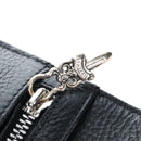 Chrome Hearts Wave Wallet Leather Black Auth mr2894SM-26
