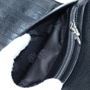 Chrome Hearts Wave Wallet Leather Black Auth mr2894SM-28