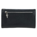 Chrome Hearts Wave Wallet Leather Black Auth mr2894SM-3