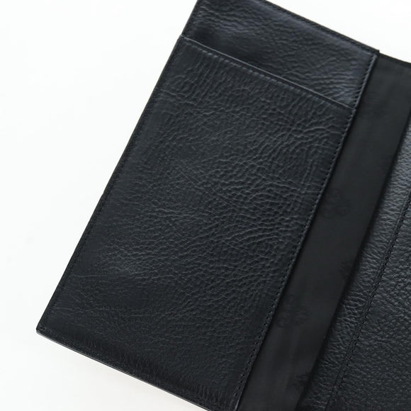 Chrome Hearts Wave Wallet Leather Black Auth mr2894SM