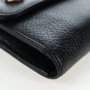 Chrome Hearts Wave Wallet Leather Black Auth mr2894SM-8