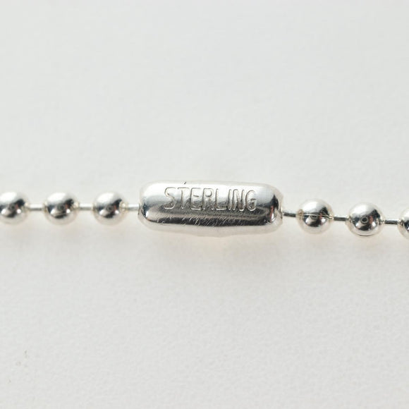 Chrome Hearts Flare Dagger Large Dog Tag Necklace metal Silver Auth mr2895SAM