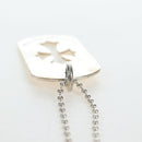Chrome Hearts Large Dog Tag Necklace metal Silver Auth mr2897SAM-13