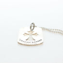 Chrome Hearts Large Dog Tag Necklace metal Silver Auth mr2897SAM-14