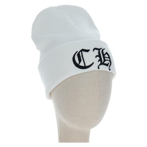 Chrome Hearts Beanie Hat Acrylic White Auth mr2898SM