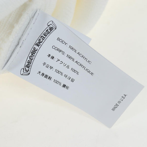 Chrome Hearts Beanie Hat Acrylic White Auth mr2898SM