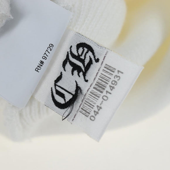 Chrome Hearts Beanie Hat Acrylic White Auth mr2898SM