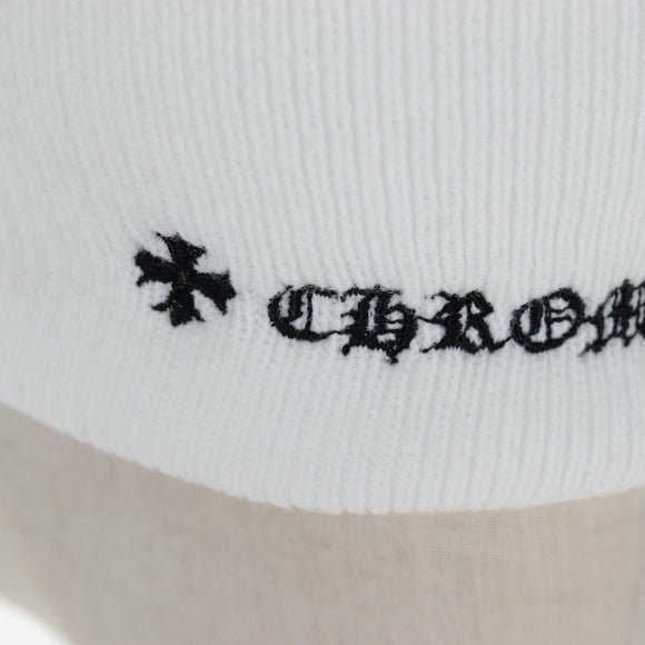 Chrome Hearts Beanie Hat Acrylic White Auth mr2898SM