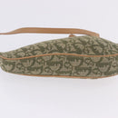Christian Dior Trotter Canvas Saddle Pouch Hand Bag Khaki Gold Auth mr2899V-12