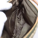 Christian Dior Trotter Canvas Saddle Pouch Hand Bag Khaki Gold Auth mr2899V-18