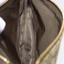 Christian Dior Trotter Canvas Saddle Pouch Hand Bag Khaki Gold Auth mr2899V-19