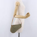 Christian Dior Trotter Canvas Saddle Pouch Hand Bag Khaki Gold Auth mr2899V-21