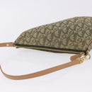 Christian Dior Trotter Canvas Saddle Pouch Hand Bag Khaki Gold Auth mr2899V-6