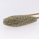 Christian Dior Trotter Canvas Saddle Pouch Hand Bag Khaki Gold Auth mr2899V-9