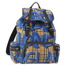 BURBERRY Nova Check Backpack Nylon Beige Silver Auth mr2901A-1