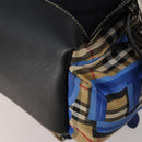 BURBERRY Nova Check Backpack Nylon Beige Silver Auth mr2901A-17