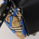 BURBERRY Nova Check Backpack Nylon Beige Silver Auth mr2901A-11