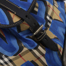 BURBERRY Nova Check Backpack Nylon Beige Silver Auth mr2901A-18