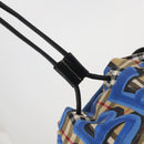 BURBERRY Nova Check Backpack Nylon Beige Silver Auth mr2901A-19