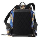 BURBERRY Nova Check Backpack Nylon Beige Silver Auth mr2901A-2