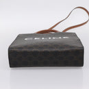 CELINE Macadam Canvas Triomphe Shoulder Bag Leather 2way Brown Gold Auth mr2902A-11