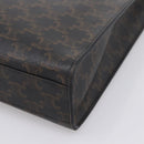 CELINE Macadam Canvas Triomphe Shoulder Bag Leather 2way Brown Gold Auth mr2902A-14