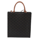 CELINE Macadam Canvas Triomphe Shoulder Bag Leather 2way Brown Gold Auth mr2902A-3