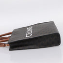 CELINE Macadam Canvas Triomphe Shoulder Bag Leather 2way Brown Gold Auth mr2902A-4
