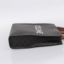 CELINE Macadam Canvas Triomphe Shoulder Bag Leather 2way Brown Gold Auth mr2902A-5