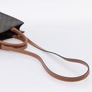 CELINE Macadam Canvas Triomphe Shoulder Bag Leather 2way Brown Gold Auth mr2902A-9