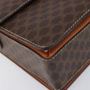 CELINE Macadam Canvas Shoulder Bag PVC Leather Brown Gold Auth mr2903-15