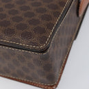 CELINE Macadam Canvas Shoulder Bag PVC Leather Brown Gold Auth mr2903-16