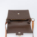 CELINE Macadam Canvas Shoulder Bag PVC Leather Brown Gold Auth mr2903-19