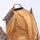 CELINE Macadam Canvas Shoulder Bag PVC Leather Brown Gold Auth mr2903-21