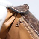 CELINE Macadam Canvas Shoulder Bag PVC Leather Brown Gold Auth mr2903-23