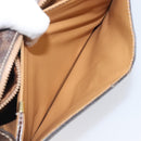 CELINE Macadam Canvas Shoulder Bag PVC Leather Brown Gold Auth mr2903-25