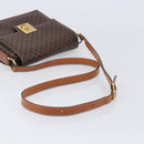 CELINE Macadam Canvas Shoulder Bag PVC Leather Brown Gold Auth mr2903-7