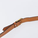 CELINE Macadam Canvas Shoulder Bag PVC Leather Brown Gold Auth mr2903-8