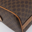 CELINE Macadam Canvas Shoulder Bag PVC Leather Brown Gold Auth mr2905-11