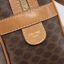 CELINE Macadam Canvas Shoulder Bag PVC Leather Brown Gold Auth mr2905-14