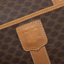 CELINE Macadam Canvas Shoulder Bag PVC Leather Brown Gold Auth mr2905-15