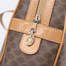 CELINE Macadam Canvas Shoulder Bag PVC Leather Brown Gold Auth mr2905-16