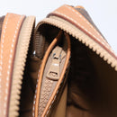 CELINE Macadam Canvas Shoulder Bag PVC Leather Brown Gold Auth mr2905-20