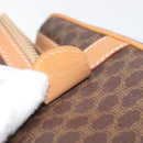 CELINE Macadam Canvas Shoulder Bag PVC Leather Brown Gold Auth mr2905-24