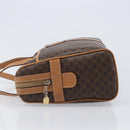 CELINE Macadam Canvas Shoulder Bag PVC Leather Brown Gold Auth mr2905-5