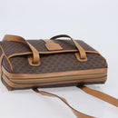 CELINE Macadam Canvas Shoulder Bag PVC Leather Brown Gold Auth mr2905-6