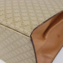 CELINE Macadam Canvas Hand Bag PVC Beige Gold Auth mr2906-10