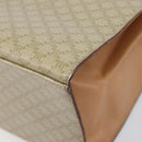 CELINE Macadam Canvas Hand Bag PVC Beige Gold Auth mr2906-12